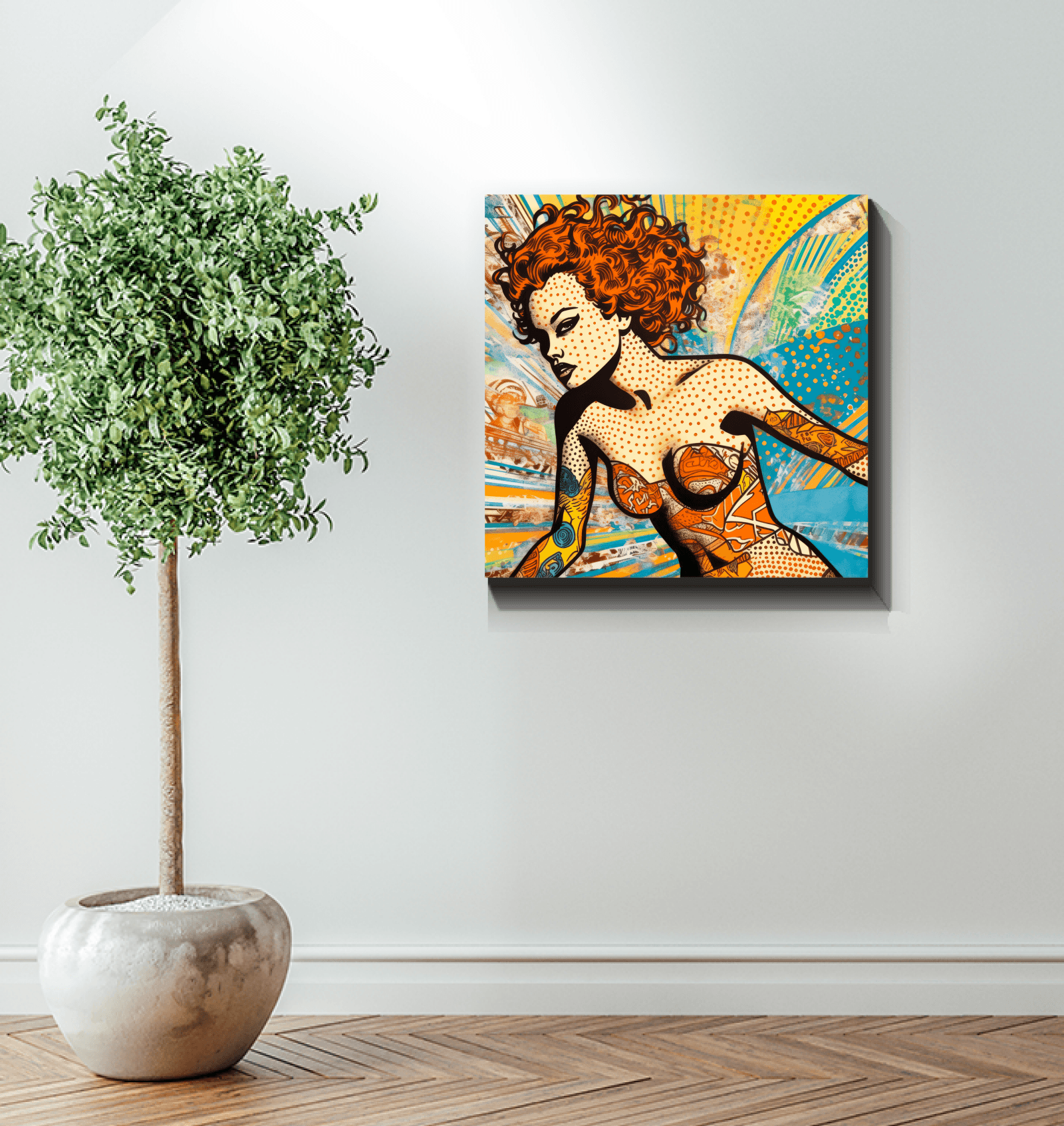 Surfing 5 24 Canvas art piece on wall