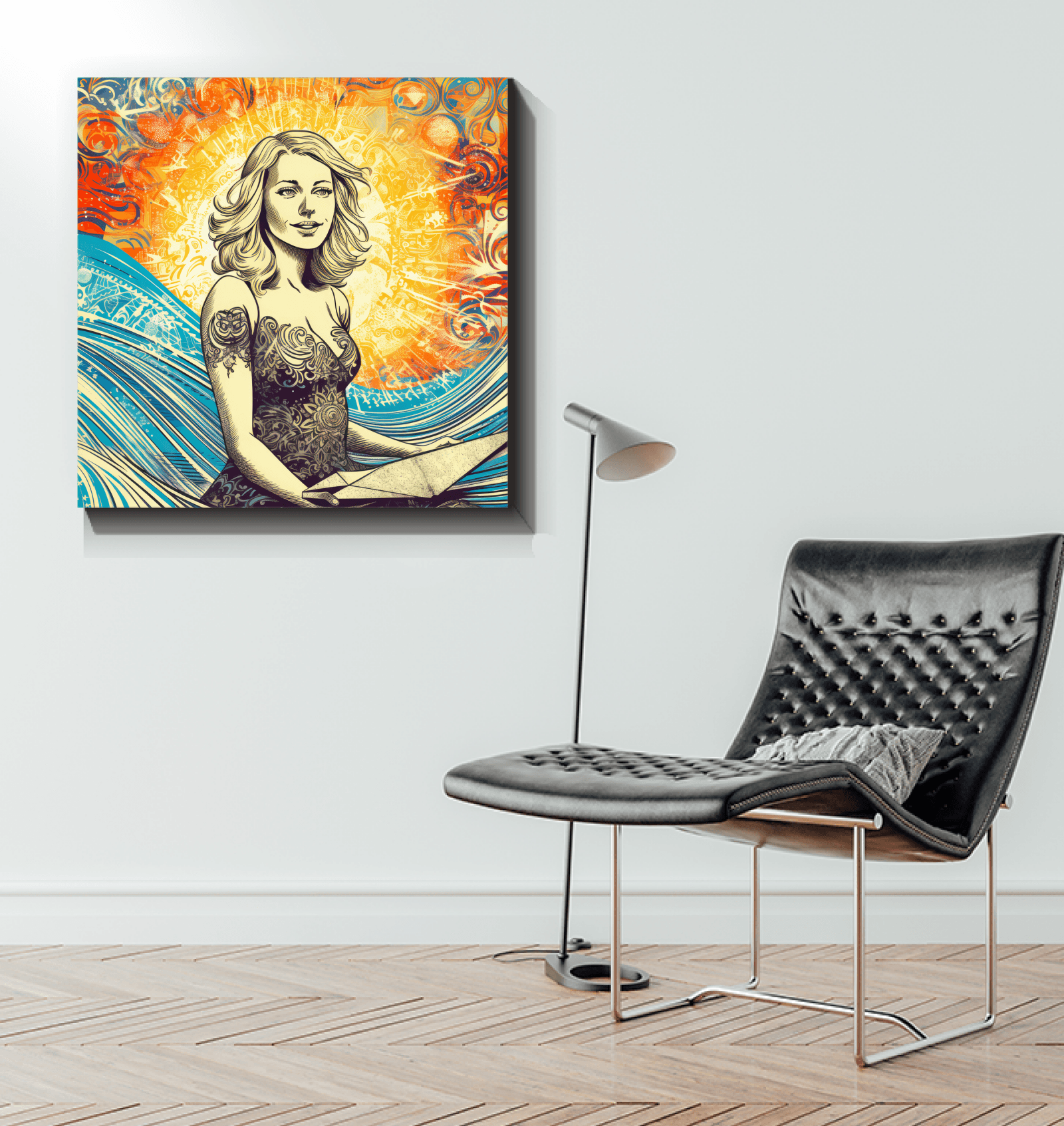 Coastal Flow Wrapped Canvas - Beyond T-shirts