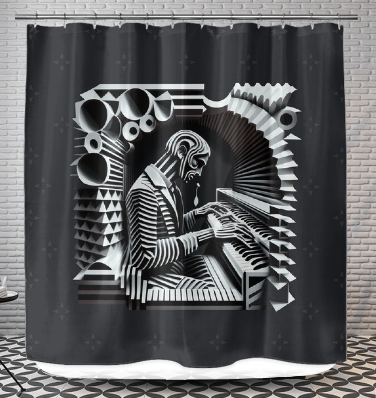 Bassline Bubbles Shower Curtain