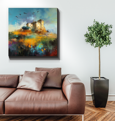 Misty Forest Retreat Wrapped Canvas