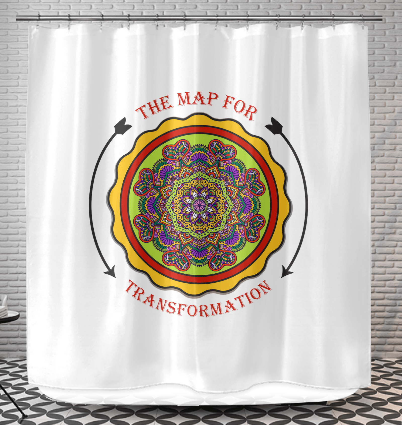 Lotus Blossom Mandala Shower Curtain - Beyond T-shirts