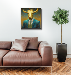 Deer's Serene Woodland Wrapped Canvas
