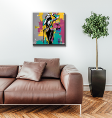 Cosmic Elegance Minimalist Abstract Wrapped Canvas
