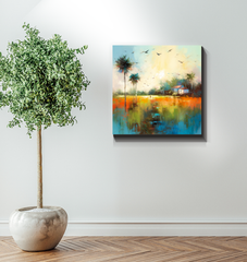 Desert Mirage Landscape Canvas Decor