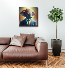 Elephant Dreamscape Wrapped Canvas