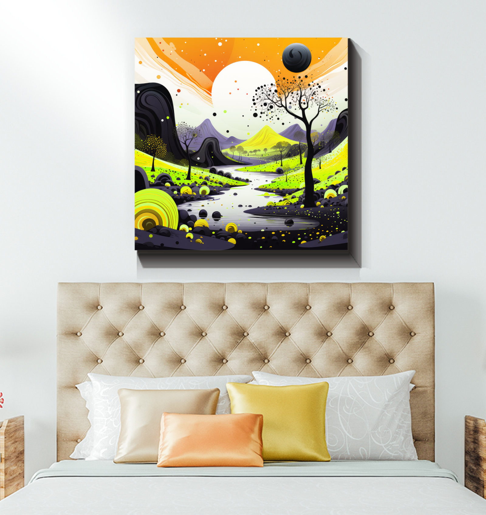 Whispering Willow Wonders Forest Landscape Canvas