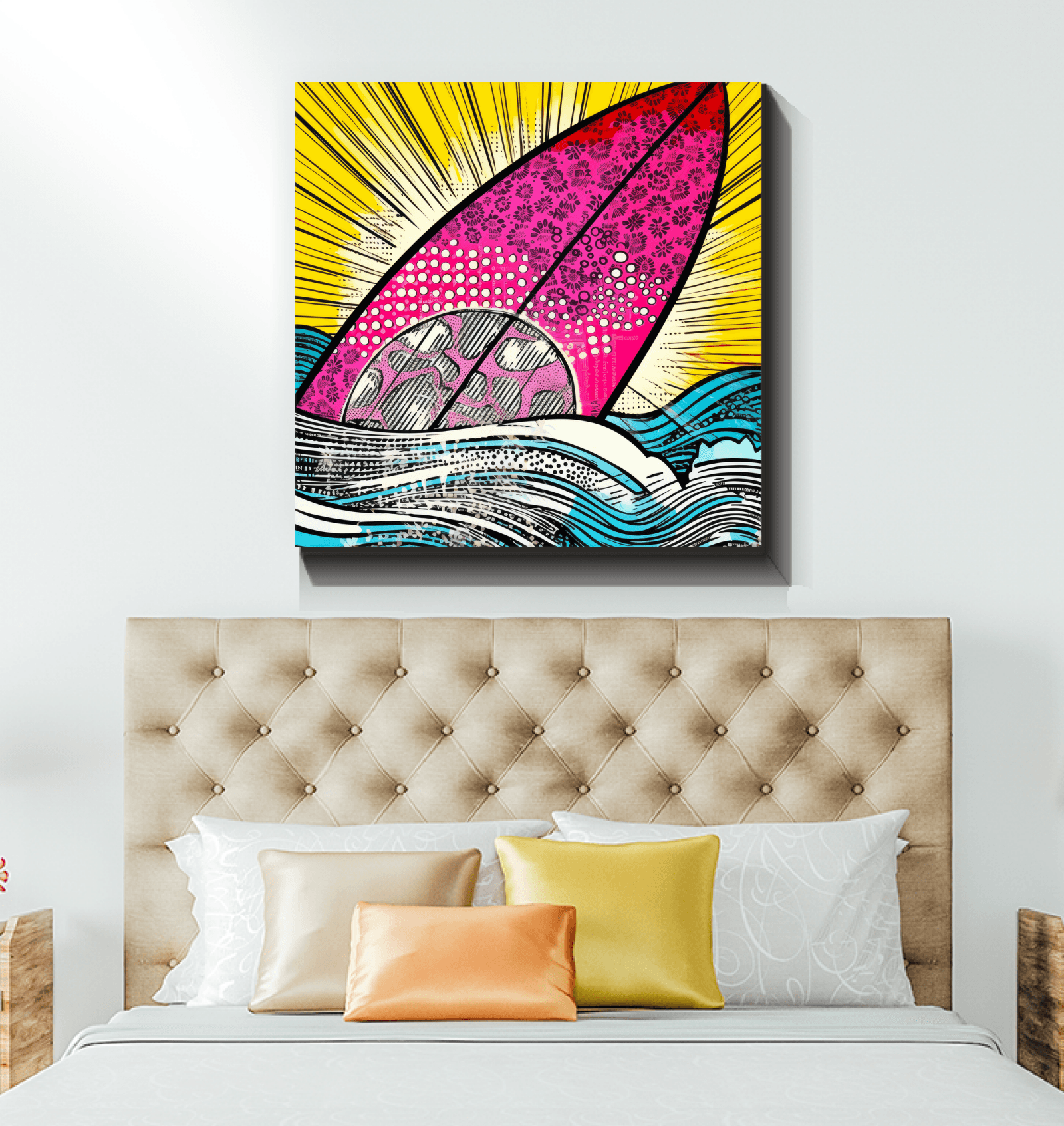 Relaxing beach vibe on Surfing 5 32 Canvas