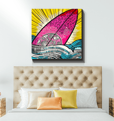 Relaxing beach vibe on Surfing 5 32 Canvas
