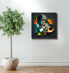 Metal Inferno Wrapped Canvas