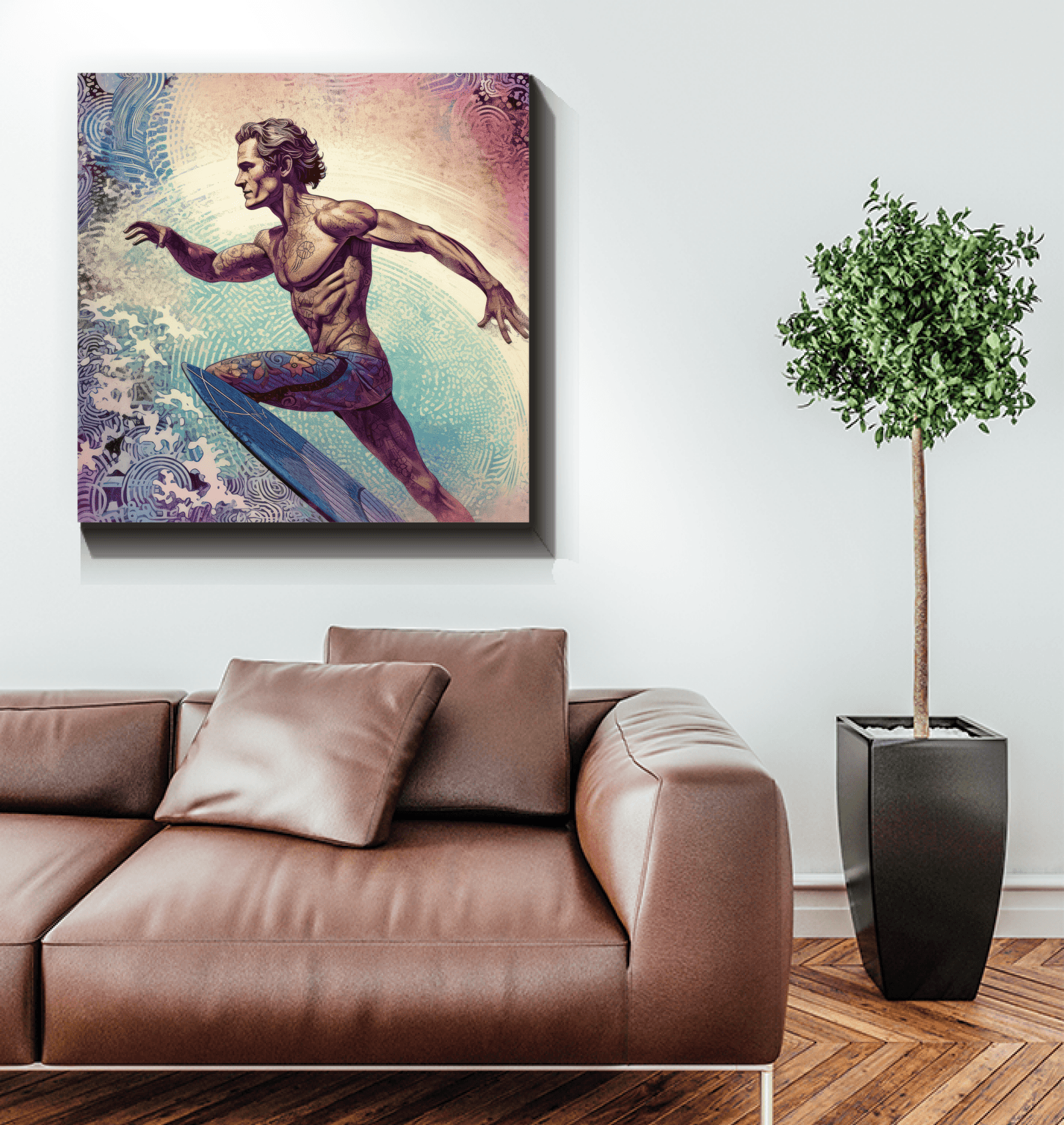 Tidal Flow Wrapped Canvas - Beyond T-shirts