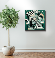 Electro Elegance Wrapped Canvas