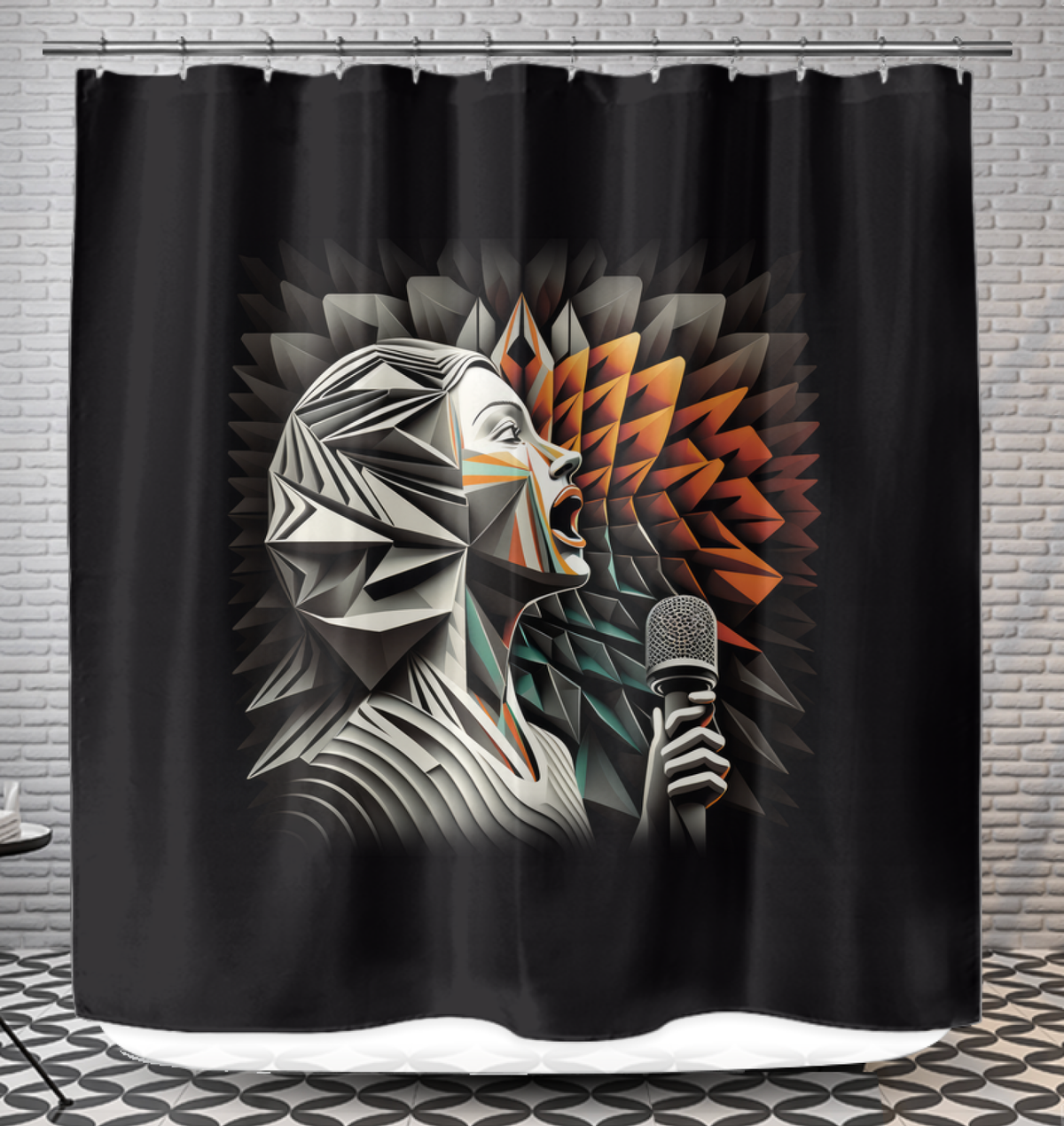 Allegro Accent Shower Curtain