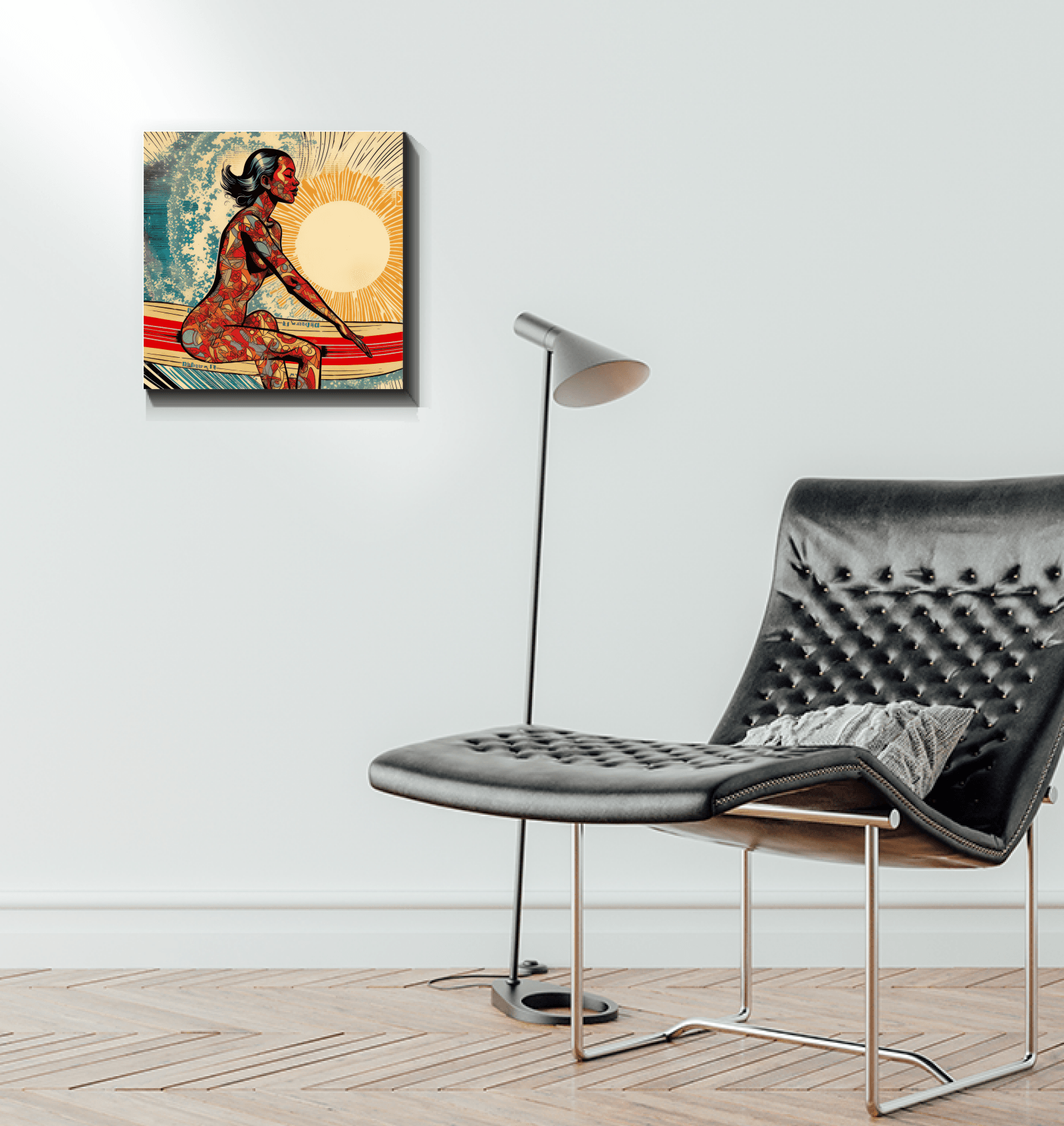 Surfing Reverie Canvas Art - Beyond T-shirts