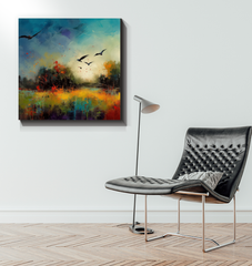 Sun-kissed Fields of Wheat Wrapped Canvas