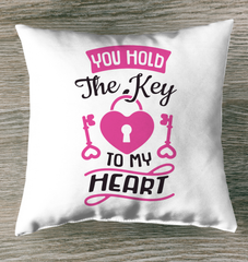 You Hold The Key To My Heart Outdoor Pillow