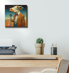 Goat's Whimsical World Wrapped Canvas