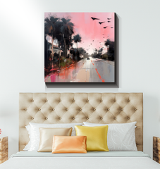 Mountain Bliss Landscape Wrapped Canvas