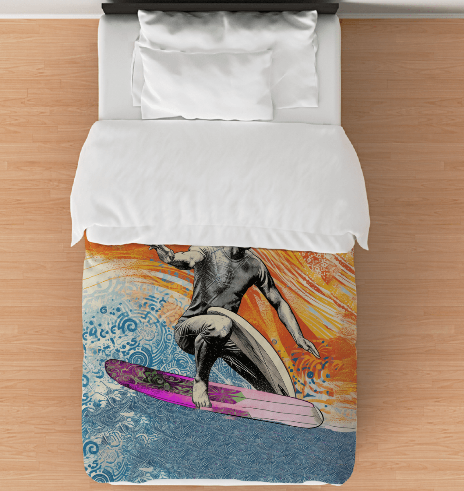 Wave's Embrace Duvet Cover - Beyond T-shirts