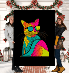 Whiskered Companionship Sherpa Blanket - Beyond T-shirts