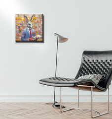 Quirky Business Monkey Canvas Art.