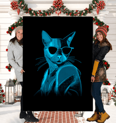 Cat's Whimsical Adventures Sherpa Blanket - Beyond T-shirts