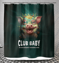 Elegant CB3-97 shower curtain enhancing bathroom decor.