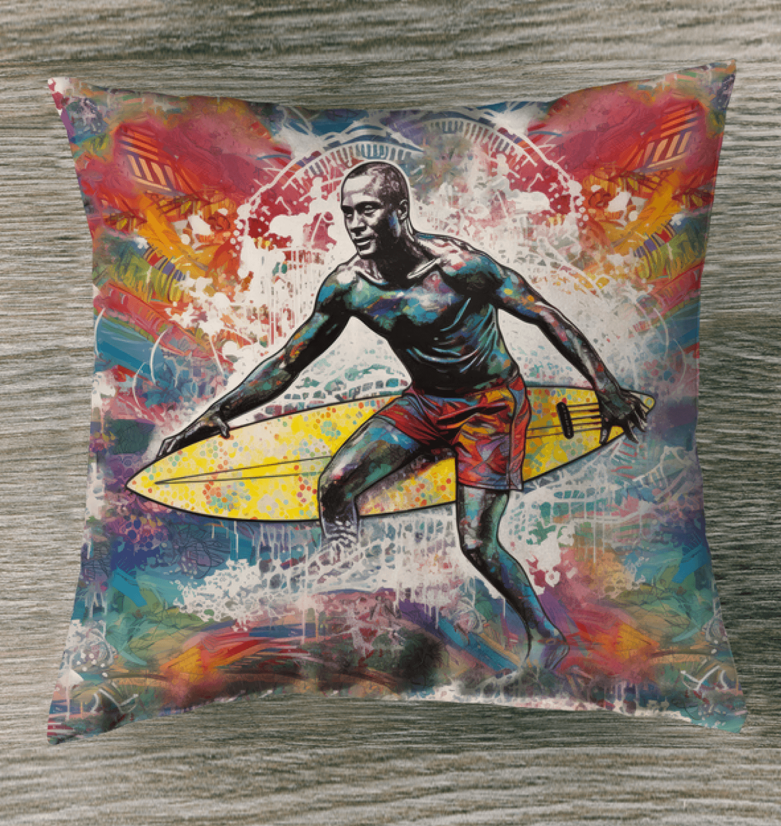 Surfing 1 47 Outdoor Pillow - Beyond T-shirts