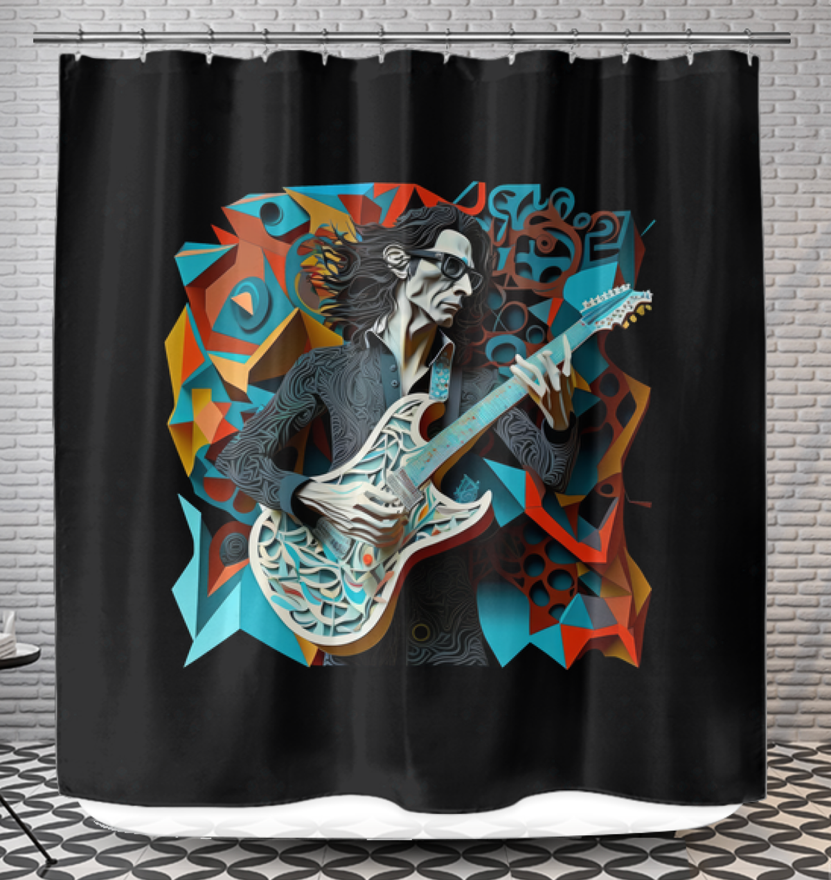 Melodic Wave Shower Curtain