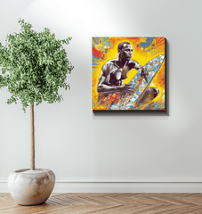 Surfing 5 16T Canvas art piece in a living space