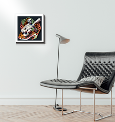 Electronic Waves Wrapped Canvas