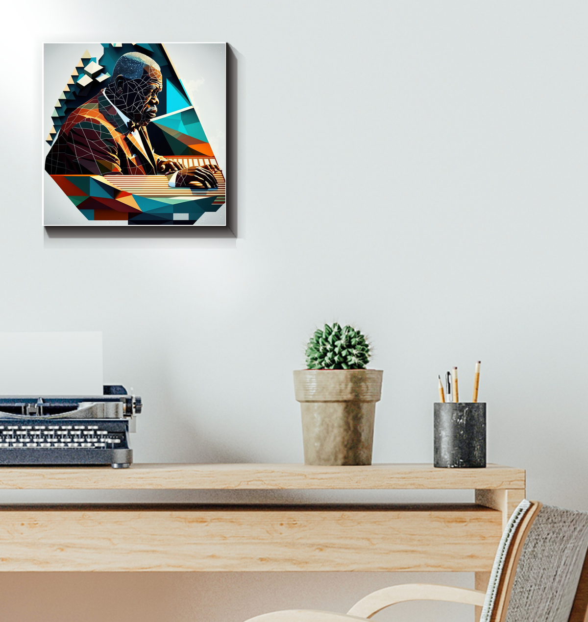 New Wave Neon Wrapped Canvas