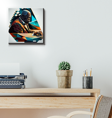 New Wave Neon Wrapped Canvas