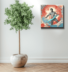 Surf Enthusiast Wrapped Canvas - Beyond T-shirts