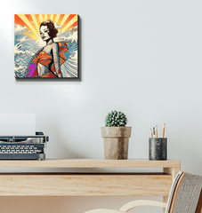 Surfing 5 27 Canvas art in a coastal-themed room