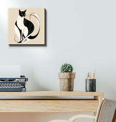 Elegant Whisker Reflection Canvas - Beyond T-shirts