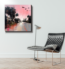 Mountain Bliss Landscape Wrapped Canvas