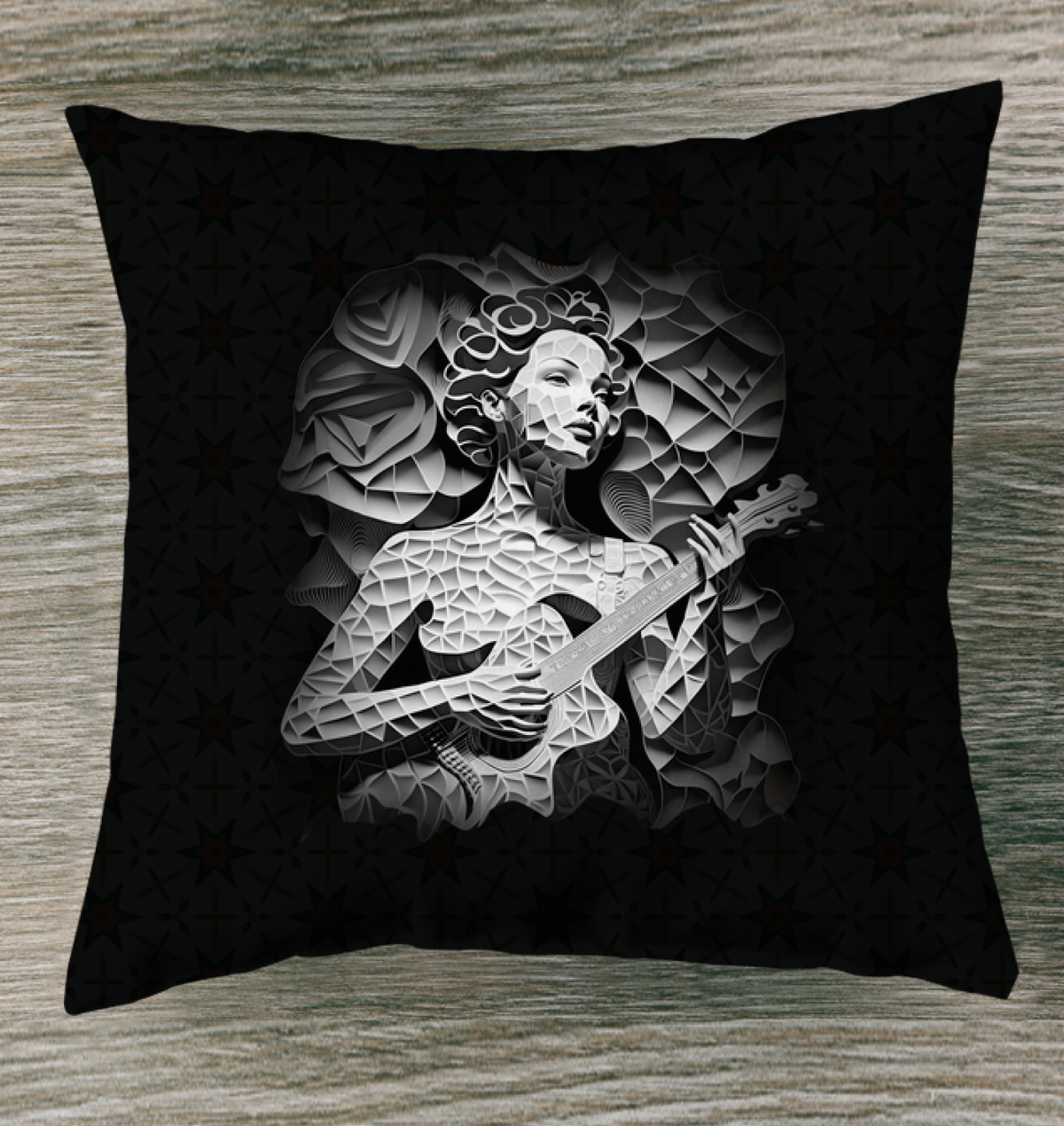 Harmonica Harmony Outdoor Pillow