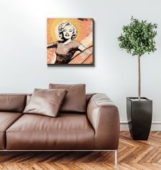 Vibrant colors of Surfing 5 01 Wrapped Canvas