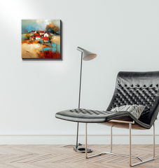 Coastal Cliffside Retreat Wrapped Canvas