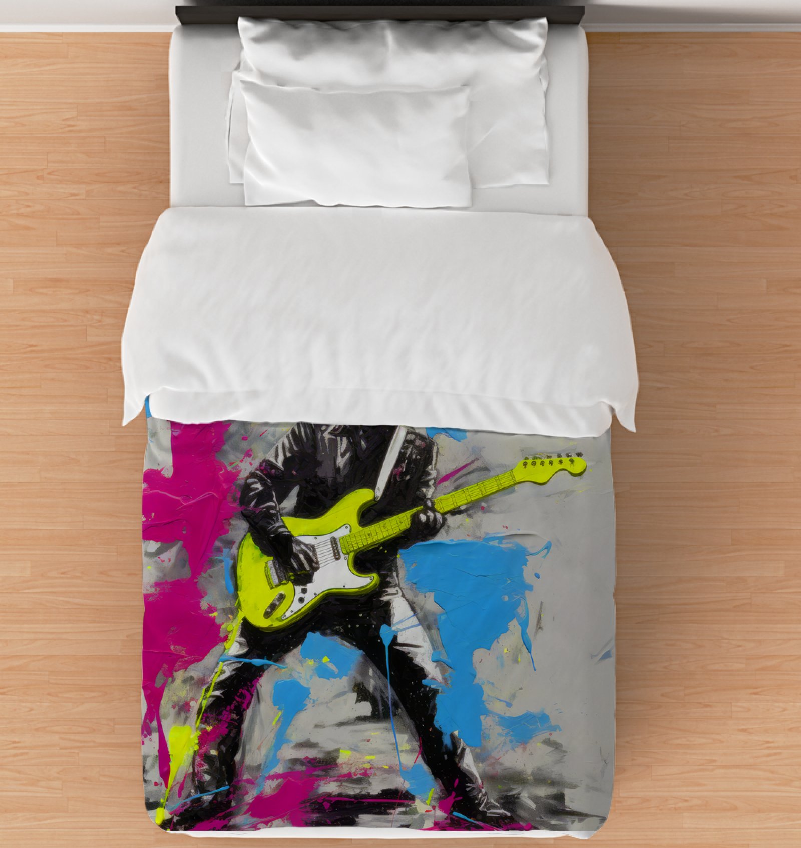 Elemental Abstract Comforter showcasing its contemporary design.