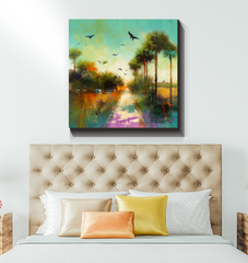 Coastal Escape Landscape Canvas Painting
