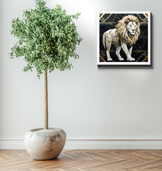 Majestic Lion Sunset Gaze