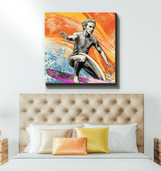 Surfing Aura Canvas Print - Beyond T-shirts