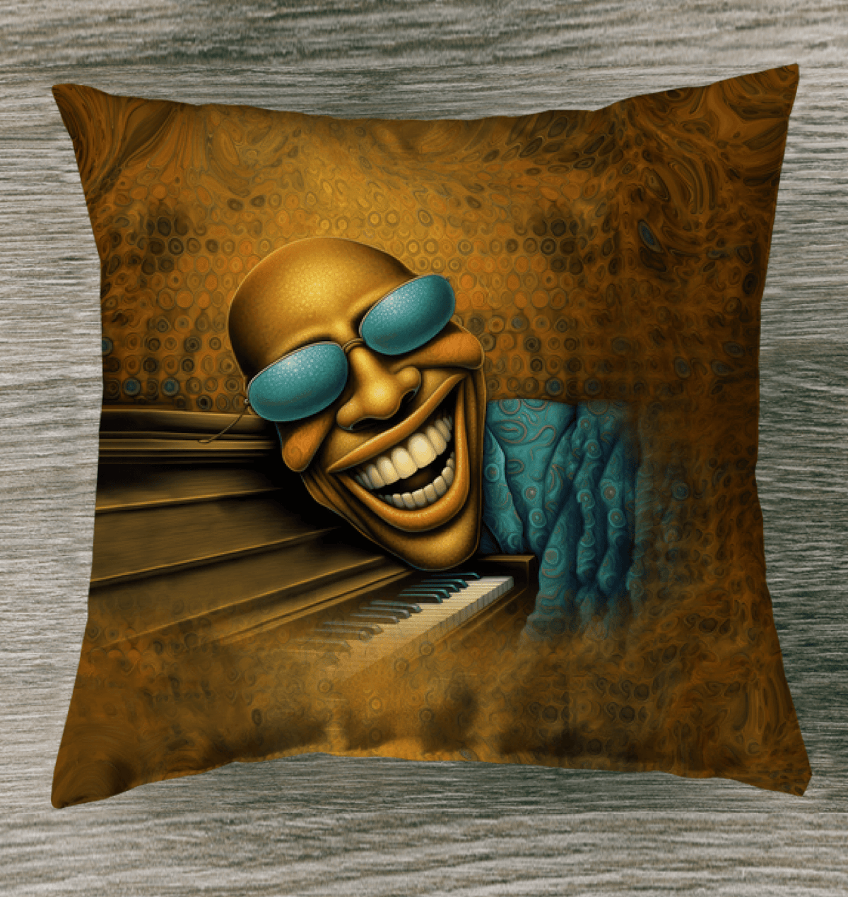 Radiant Reflections IV outdoor decorative pillow.