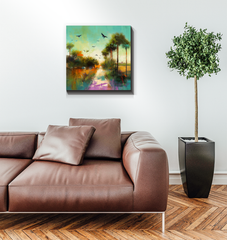 Coastal Escape Landscape Canvas Painting
