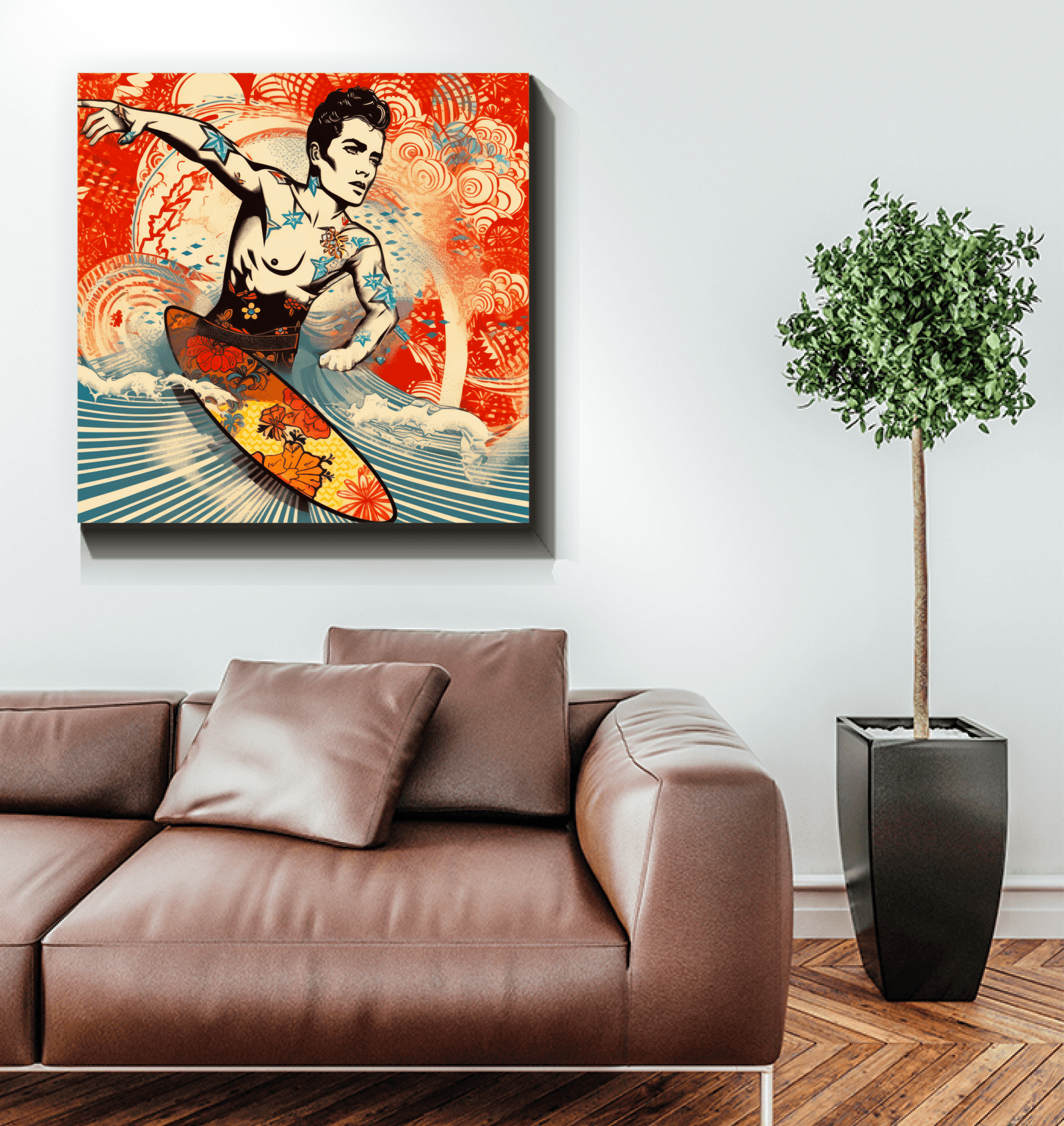 Oceanic Dreams Surfing Canvas Art - Beyond T-shirts