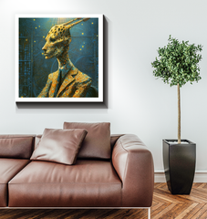 Rabbit Nobleman Art on Canvas.