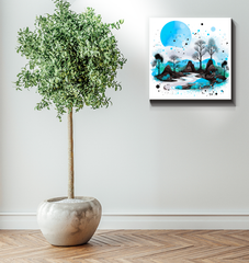 Peaceful Prairie Field Landscape Canvas