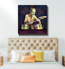 Vibrant Vibe Radiates wrapped canvas with dynamic design.