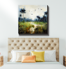 Tranquil Waters Landscape Wrapped Canvas